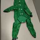 SMALLLEE_LUCKY_STORE Cute Raincoat for Small Dogs with Hood and Boots Detachable Tail Puppy Botton Down Rain Jacket Full Boby 4 Leg Jumpsuit Waterproof Lightweight Clothes,Green,XXL