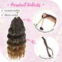 Gowit Pre Looped Deep Wave Crochet Hair 12 Inch 7 Packs Short Curly Ombre Blonde Pre Twisted Ocean Wave Deep Twist Crochet Braids Synthetic Braiding Hair for Black Women