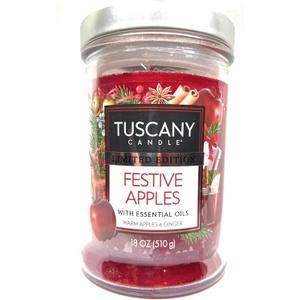 Tuscany Candle Holiday Limited Edition Jar Candle (Festive Apples, 18 Ounce)