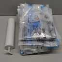 Amazon Basics Vacuum Storage Bags for Clothes, Compression Space Saving Storage Bags with Hand Pump, Reusable, Heavy-Duty Seal Protection, Multiple Sizes, White, 15-Pack