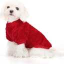 Fuzzy Pineapple Grid Dog Sweater - Ultra Soft & Warm Winter Pet Apparel, Fluffy Textured Knit for Small, Medium Dogs and Cats, Cozy Pullover Dog Coat for Cold Weather.Red XL