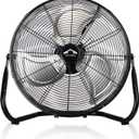 Tech Drive High Velocity Floor Fan,14 inch Heavy Duty Metal Industrial Fans,3 Powerful Speed,360 Adjustable Tilting and All Metal Construction,Black