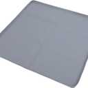 Haofy Mini Fridge Mat 19.69x19.69in with 1.5cm Raised Edges for Leakproof Protection Silicone Anti Slip Pad for Small Appliances, RV Life, Daily Use (Gray)