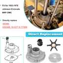382468 0382468 Water Pump Impeller Kit Fit for Johnson Evinrude BRP OMC 1953-1978 10 15 18 20 25HP Replace for 18-3377 777806