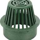6 in. Atrium Grate, Connects to 6 in. Spee-DBasin, 6 in. Drain Pipes and Fittings, Green Plastic