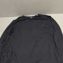 Bamboo Viscose Men's Long Sleeve Shirts Casual Crew Neck Pajama Tops (Medium, Black)