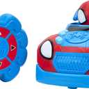 Jazwares Marvel Spidey and His Amazing Friends Web Crawler RC - Remote-Controlled Vehicle - Features Built-in Super Hero with 4 Controller Functions, Blue & Red