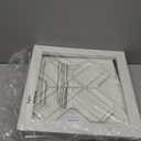 Lattice Design Outdoor Planter Box - 14.75 Square 13 Tall White Plant Pot - Decorative Plant Pots for Front Porch Decor - Flower Pots Outdoor Planters for Porch Patio or Garden Decor by Pure Garden