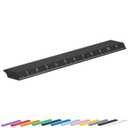 Glassboard Studio 12 Inch Magnet Ruler - Non-Slip Pad, Strong Neodymium Magnets - Craft & Quilting Tool for Magnetic Glass Mats, Whiteboards, Lockers - Secure Hands-Free Precision (Jet Black)