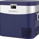Megiu Car Refrigerator Portable Car Fridge 12V Refrigerator 23 Quart (22 Liter) Freezer Compressor Cooler 12V/24V DC 110240 V AC for Outdoor Camping Travel Home Use -0.4~+59 (Blue)