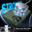 Magnetic for iPhone 16 Case,Upgraded [Full Camera Protection][Compatible with Magsafe][Mil-Grade Protection] Shockproof Slim Anti-Yellow Translucent Matte Phone Case for iPhone 16,Forest Green