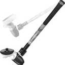 YOGES VR Golf Club Attachment Compatible with Meta Quest 3S/ Quest 3/ Oculus Quest 2 Controller, Non-Slip VR Golf Handle Grips 90 Degree Keep Tracking for Golf VR Games (ONLY for Right Controller) (Black/Grey)