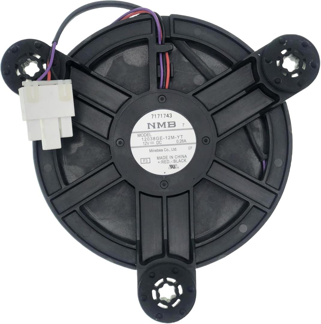 12038GE-12M-YT Refrigerator Cooling Fan Motor Compatible with Haier Refrigerator, 3-Wire Variable Frequency Refrigerator Cooling Fan DC 12V 0.26A