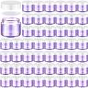 Domensi 48 Pcs 2 oz Glass Jars with Lids Travel Size Round Leakproof Empty Cosmetic Jars with Inner Liners Lid for Storing Makeup Lotions Face Cream Ointments Candle DIY Making (Light Purple)