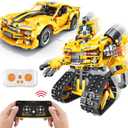 Sciencow 2-in-1 Build a Robot Kit, Remote & APP Controlled Robotic Building Blocks Toys STEM Projects for Kids Ages 8 9 10 11 12 13 14,Chirstmas Birthday Gift for Boys (RC Car)