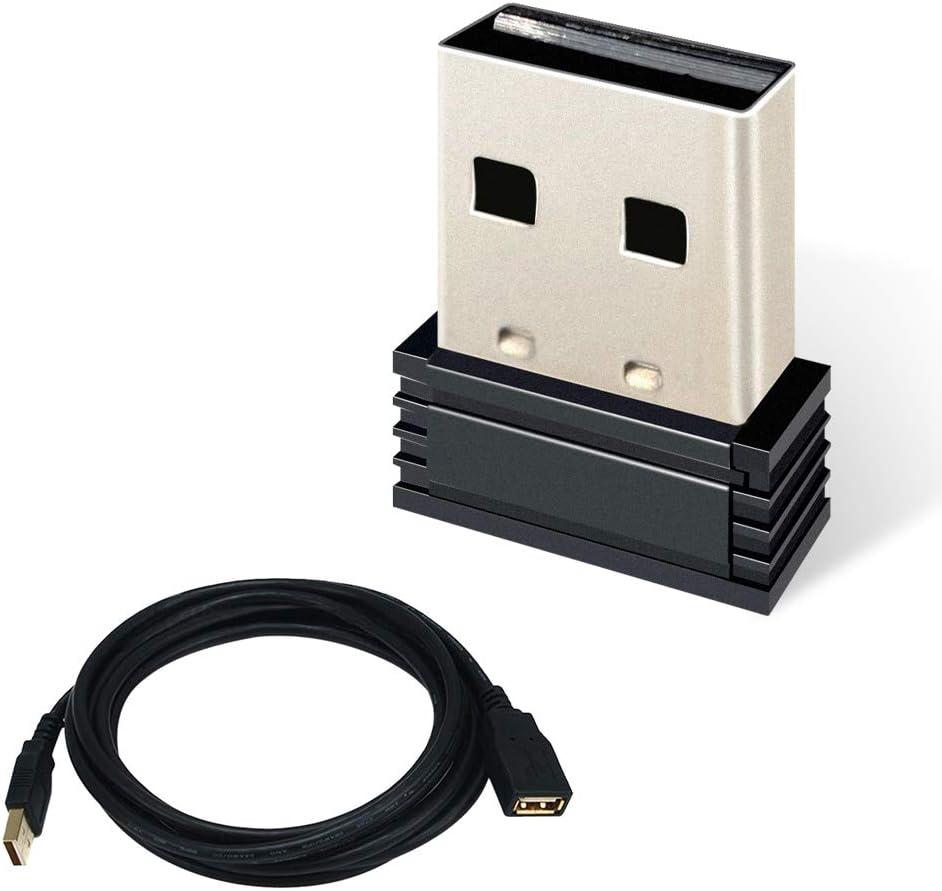 USB ANT+ Stick Dongle Adapter Wireless Receiver for Zwift, TheSufferfest, TrainerRoad, Rouvy to Upgrade Bike Trainer (with 3 Meters Extension Cable)