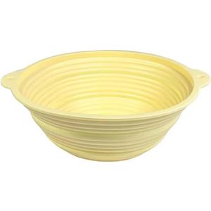 Generic Silicone bread basket, collapsible sourdough baking supplies, round dough box for home bakers making bread (Yellow), WSW43