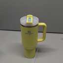 STANLEY Quencher ProTour Flip Straw Tumbler with Leakproof Lid 40 oz | Built-In Straw & Handle | Cupholder Compatible for Travel | Insulated Stainless Steel Cup | BPA-Free | Daffodil