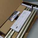 TONIAL 2 Pack Curtain Rods for Windows 48 to 84 Inch, Telescoping Splicing 3/4 Single Rods for Windows Decorative Drapery Rod 32 to 86 with Acrylic Diamond Finial, Champagne Gold