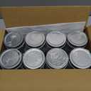 Novelinks 8 oz Clear Plastic Jars with Airtight Lids, 16 Pack Plastic Mason Jars with Lids 8oz, Refillable Storage Slime Containers & Small Spice Jar for Kitchen Organization (16 Pack,Silver)