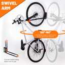 Swivel Bike Rack Wall Mount, 2 PCS Bike Hanger Wall Mount, Vertical Bike Rack, Sturdy Bike Storage Hook, No Heavy Lifting Required Indoor Hanging Bike Organizr