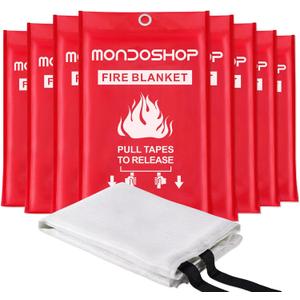 Mondoshop Emergency Fire Blanket for Camping Grill Fire Retardant Blanket for Home Kitchen - Fireproof Blanket for Picnic, Grill, Car, Office, Warehouse, School, Fireplace