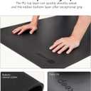 KEEP Rubber Yoga Mat - Professional Sweat Absorbent PU & Natural Rubber. Non Slip Workout Mats for Women & Men, 5mm Thick, 74"x26" Extra Long Wide Pad for Hot Yoga, Pilates, HIIT, Home Gym - Strap Included