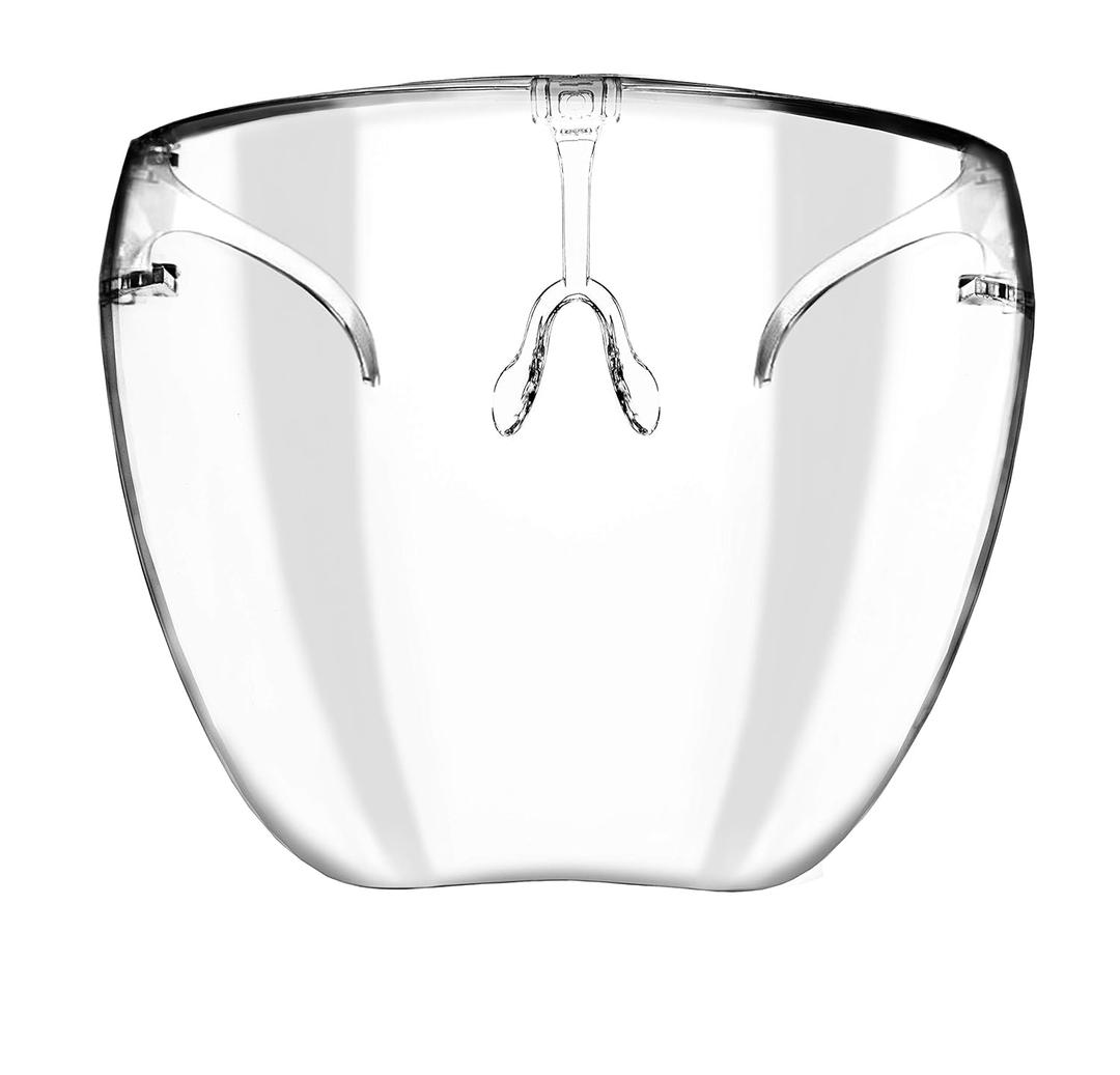 zeroUV - Protective Face Shield Full Cover Visor Glasses/Sunglasses (Anti-Fog/Blue Light Filter) (Clear/Clear) Single