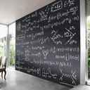 Magnetic Chalkboard Contact Paper for Wall, 48" x 36" Non-Adhesive Back Chalkboard Wallpaper, Blackboard Wall Sticker with Chalks for Home/School/Playroom