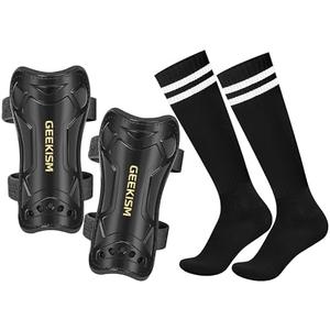 Geekism Soccer Shin Guards for Youth Kids Toddler, Protective Soccer Shin Pads & Sleeves Equipment - Football Gear for 3-5 Years Old Children Teens Boys Girls
