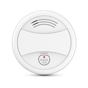 Battery Powered Detector Household Indoor Safety Monitor Battery Operated with Test Mute & Low Power Indicator Light (1P)