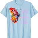 Blessed by God Loved by Jesus Butterfly T-Shirt Female XL