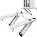 Dual Arm Window Air Conditioner Support Bracket Heavy Duty 200lbs, for 5000-22000 BTU Units, Universal Window AC Mount Units Fits Single/Double Hung Windows with Anti-Vibration Pads