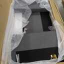 Flash Furniture Hudson Mid-Century Modern Loveseat - Dark Gray Faux Linen Upholstery - Buttonless Tufting - Wood Legs, 31.5"D x 62"W x 33"H, Dark Grey