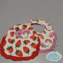 Baby Bibs-Viscose Made from Bamboo, 3 Pack Drool Bibs Baby Girl Bandana Bibs Adjustable Drooling and Teething Bibs