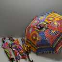 Bohemian Handmade Design Cotton Multi Color Cotton Fashion Multi Colored Umbrella Embroidery Boho Umbrellas Parasol 5 Pcs Lot