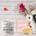 FreeJac Pregnancy Announcement for Aunt Candle Gifts Promoted To Aunt, Auntie To Be, New Aunt, First Time Aunt, You're Going To Be An Auntie Gift Baby Announcement, Baby Shower Return Gifts for Auntie (White)