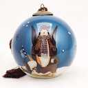 Penguin & Dog - Hand Painted Inside Glass Ornament with Gift Box by LiBien CollectibleHoliday Celebrations 2025 Decor for Thanksgiving, Christmas,New Year