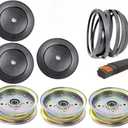 for Complete 52" Deck Pulley Belt Kit for Husqvarna MZ5225 MZ5226 / 52" Deck Pulley