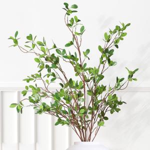 Melorca&Guilla Artificial Plants,3PCS 43.3" Green Faux Branches for Vase,Artificial Plants & Flowers Faux Greenery Stems Fake Plants for Shop Garden Office Home Dcor