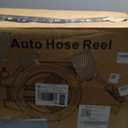 Retractable Garden Hose Reel 1/2” x 100ft, Auto Rewind Hose Reels for Outside, Heavy-Duty Wall-Mounted Outdoor Hose, 10-Mode Nozzle, Adjustable Length, 180° Rotation for Watering, Car & Pet Washing