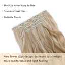 Invisible Wavy Clip in Hair Extensions Clip ins XIXISNOW 22 Inch Long Synthetic Fiber Curled Clips on Hairpieces for Women 4PCS Heat Resistant Extension Ash Medium Brown mix Beige Blonde for Daily Use