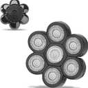 Head Shaver Replacement Heads,Head Shaver Replacement Blades, Head Shavers for Bald Men,Head shavers for Men, Stainless Steel Rotary Blades for Electric Head Razor (Black)