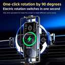 Wireless Car Charger, 2026 Upgrade 15W Fast Charging with LED Light Auto Clamping Phone Holders for Your car for iPhone 16/15/14/13 Mini Pro Max, Samsung Galaxy S25 Ultra, S24/S23 etc (Black)