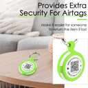 5 x ADVENTUREMORE Tags Holder with QR Code Dog Tag, Tags Case with Anti-Lost O-Ring, Waterproof Dustproof Tags Keychain Holder for Kids, Pets, Bags, Keys Green