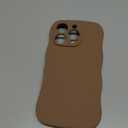 Magnetic for iPhone 16 Pro Case, [Full Camera Protection][Compatible with MagSafe] Cute Wave Frame Silicone Shockproof Protective Phone Case for iPhone 16 Pro 6.3", Brown