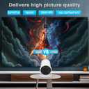 HY300 Mini Portable Projector, Support 4K 1080P with Dual-Band WIFI6 5G Wireless 5.0 Bluetooth Android 11, 180 Rotatable, Auto Keystone Correction, 35"-130" Screen Video Projector