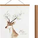 Artmag Magnetic Poster Hanger Frame, 26x38 26x37 26x20 Light Wood Wooden Magnet Canvas Artwork Print Poster Hangers Frames Hanging Kit (Teak Wood, 26")