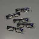 Gaoye Professional Reading Glasses for All Day - Computer Readers with Blue Light Protection - Value Pack (B1-5 Pack Light Black), 2.0