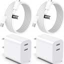 2Pack for iPhone 17 Charger Block,for Apple 20W Fast Charging Wall Cube,6FT 3A USB C Cable,Dual Port Power Delivery Adapter,USB C Brick for iPhone 17/Air/16/E/15 Plus Pro Max,for iPad Pro/Air/Mini